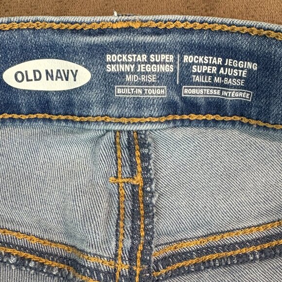 Old Navy Girls Rockstar Super Skinny Jeggings Mid Rise Size 12 (SKU: 119G) - Picture 6 of 9